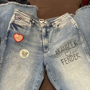 Wrangler fender patchwork jeans
